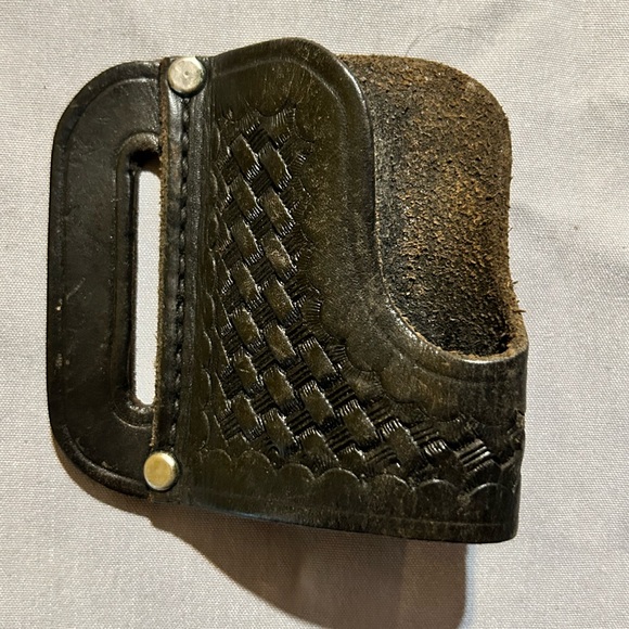 Tex Shoemaker & Sons Other - Tex Shoemaker & Sons Vintage Waffle Black Leather Belt Holster